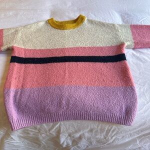 Zara Pink and Cream Kids Sweater